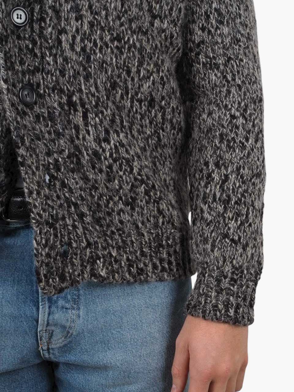 Morgano Wool Alpaca Cardigan Black
