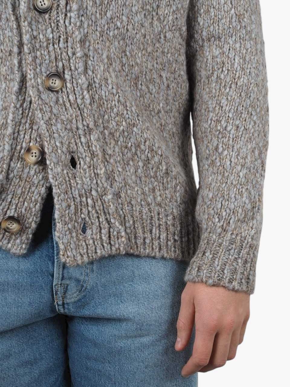 Morgano Wool Alpaca Cardigan Beige