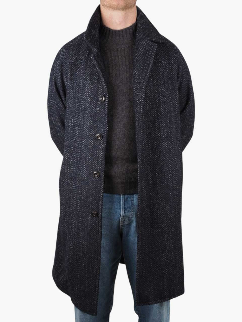 Ovesize Wool Coat Navy