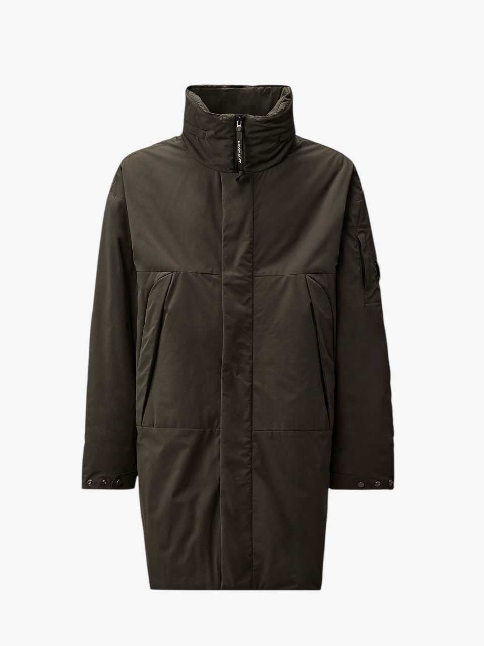 Pro-Tek Hooded Padded Parka Grey/Green