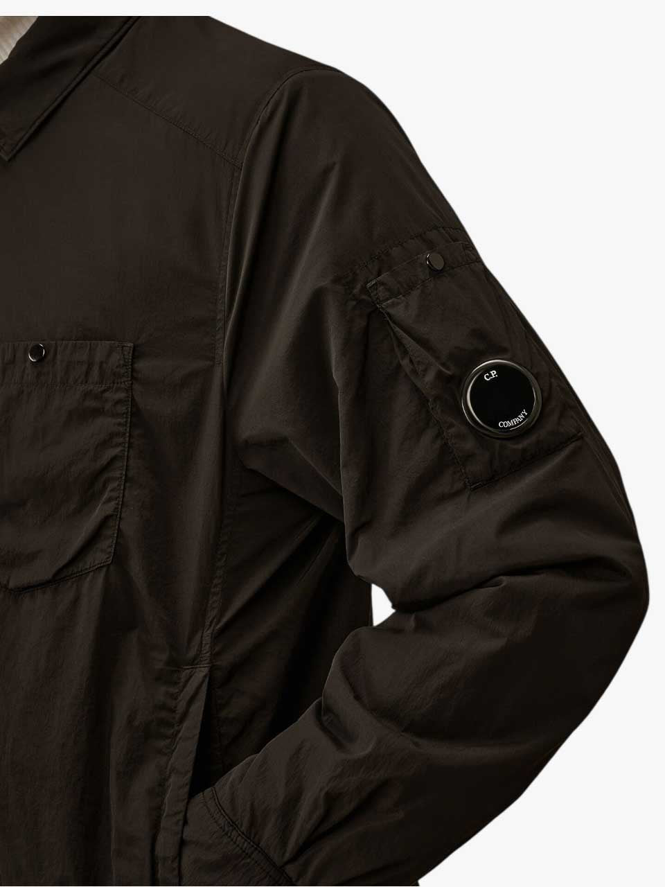 Chrome-R Lens Button Overshirt Black