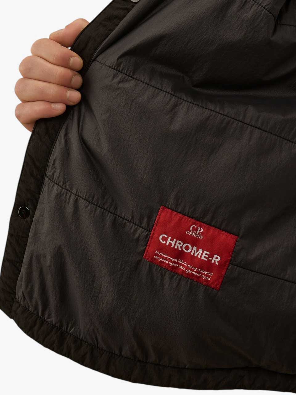 Chrome-R Lens Button Overshirt Black