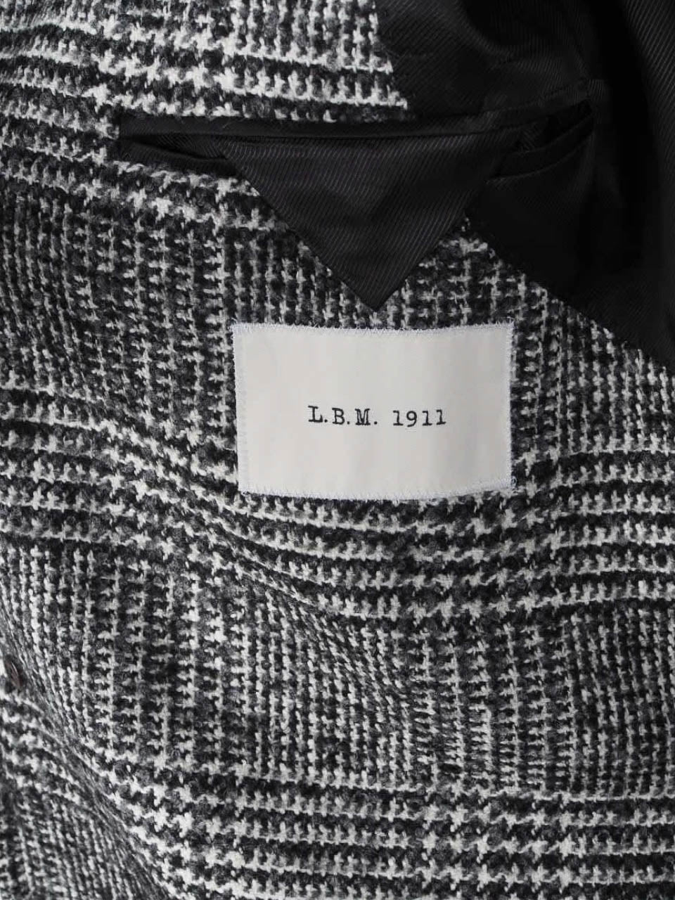 Checked Oversize Wool Coat Grey