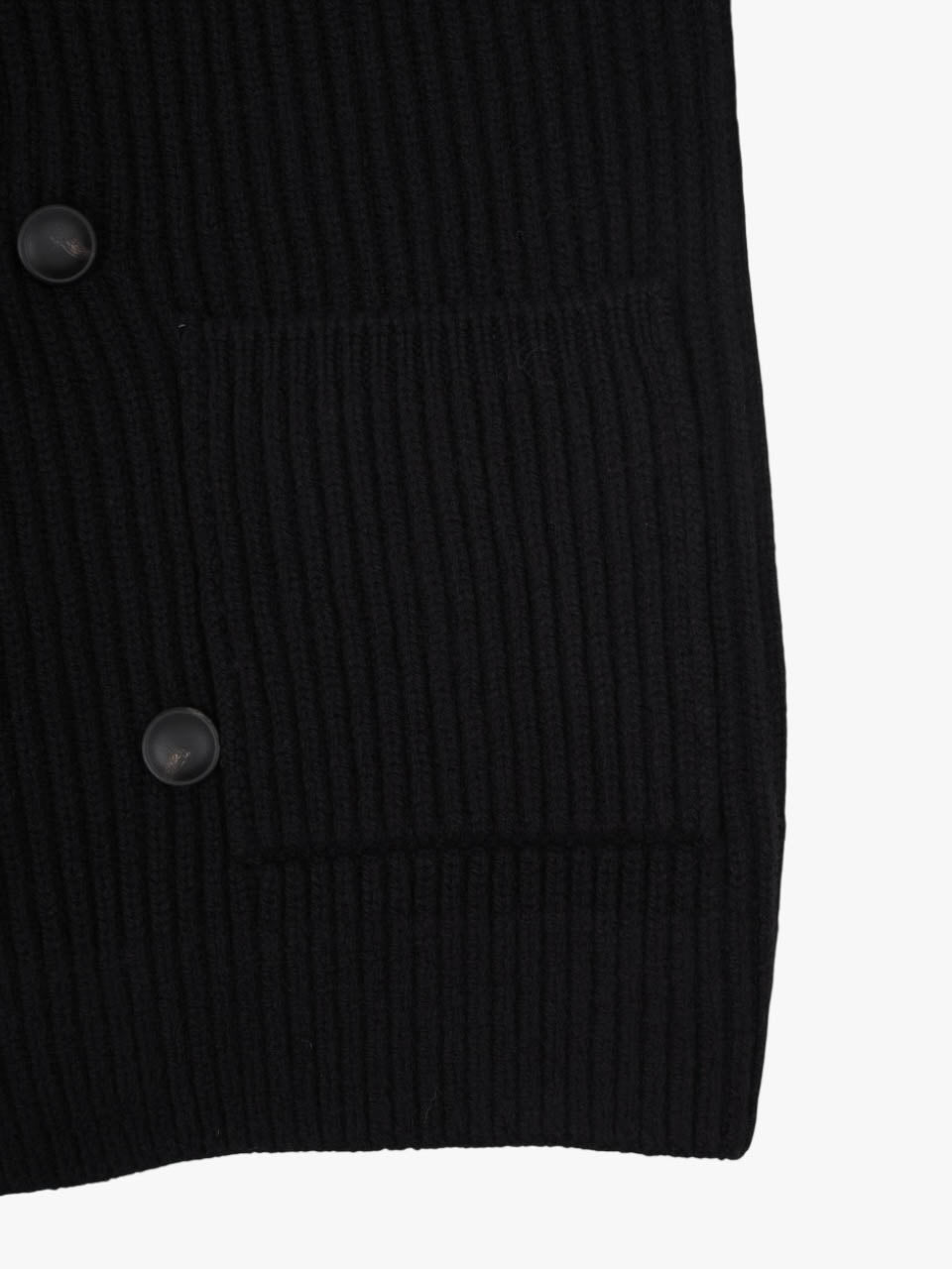 Knitted Wool Cardigan Black