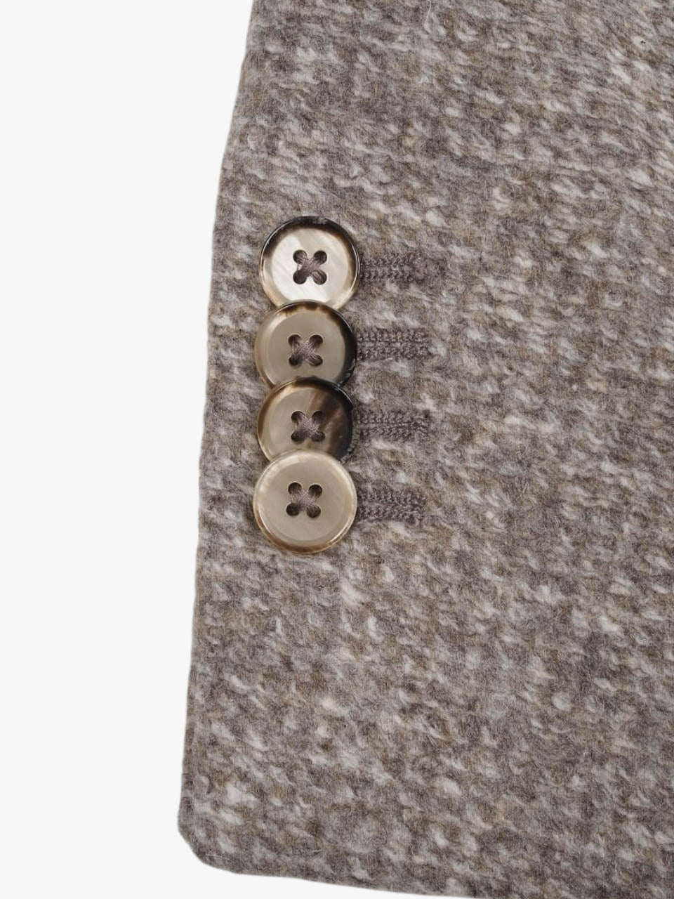 Knitted Cotton Wool Jacket Beige
