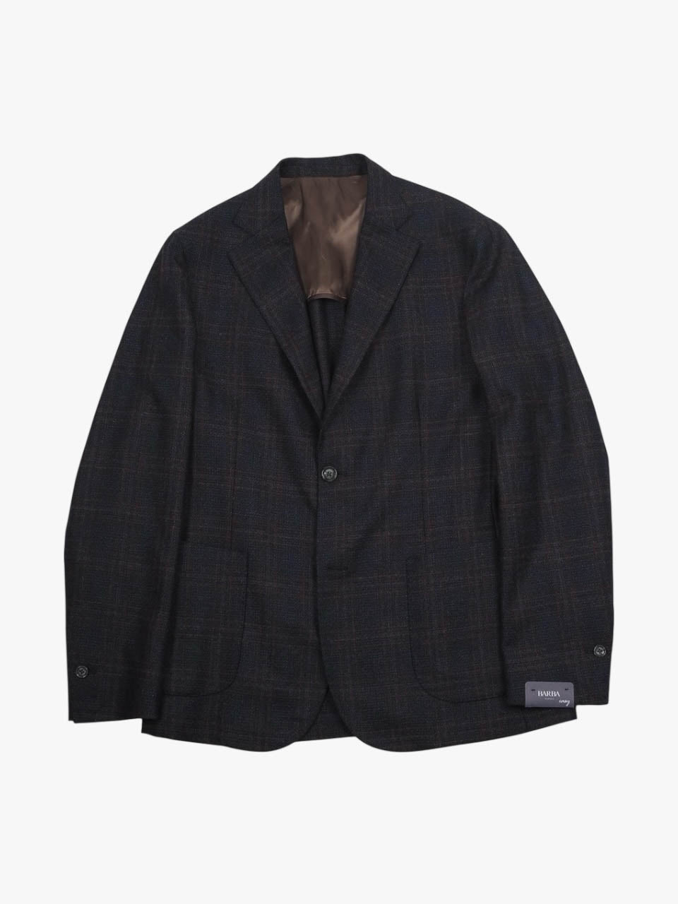 Light Checked Flannel Blazer Navy