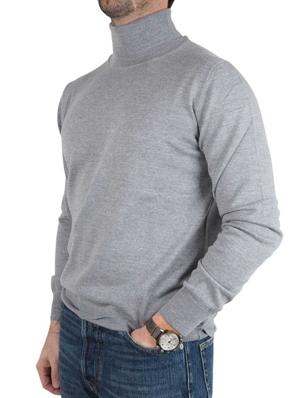 Gran Sasso Merino Wool Turtle Neck Grey