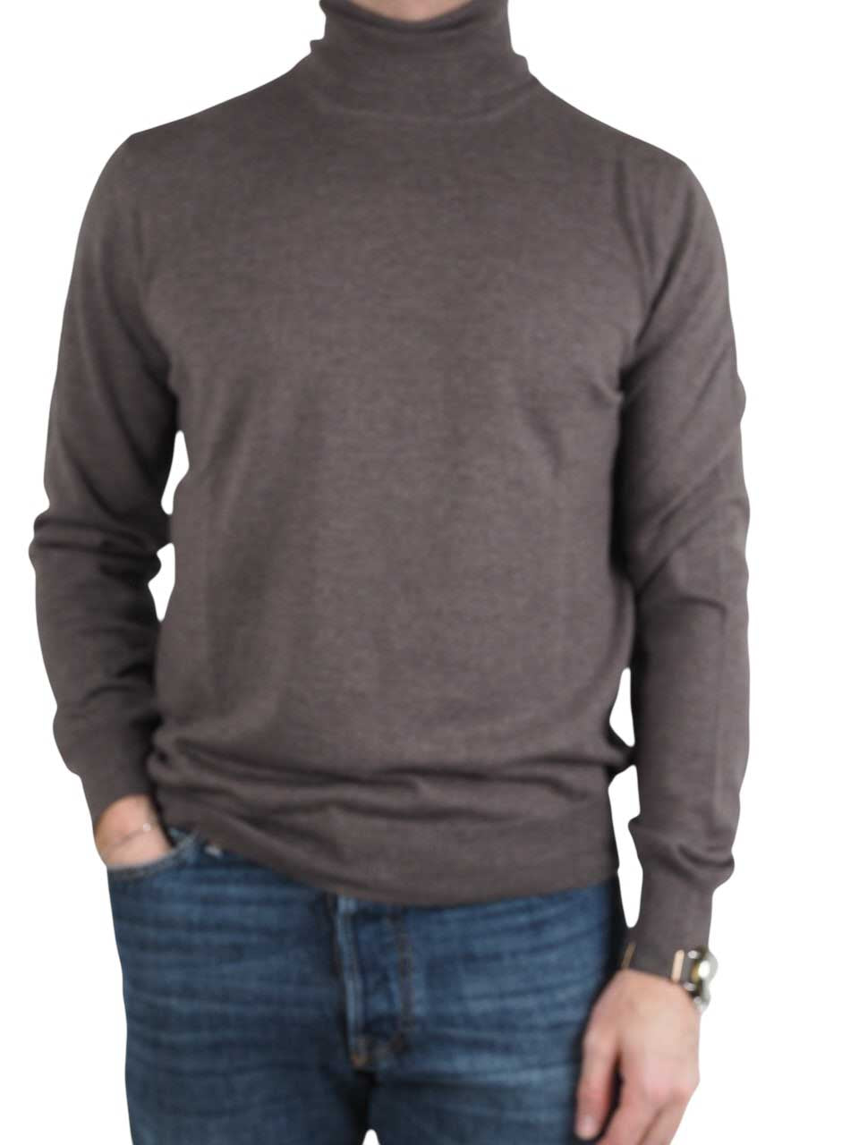 Gran Sasso Merino Wool Turtle Neck Brown