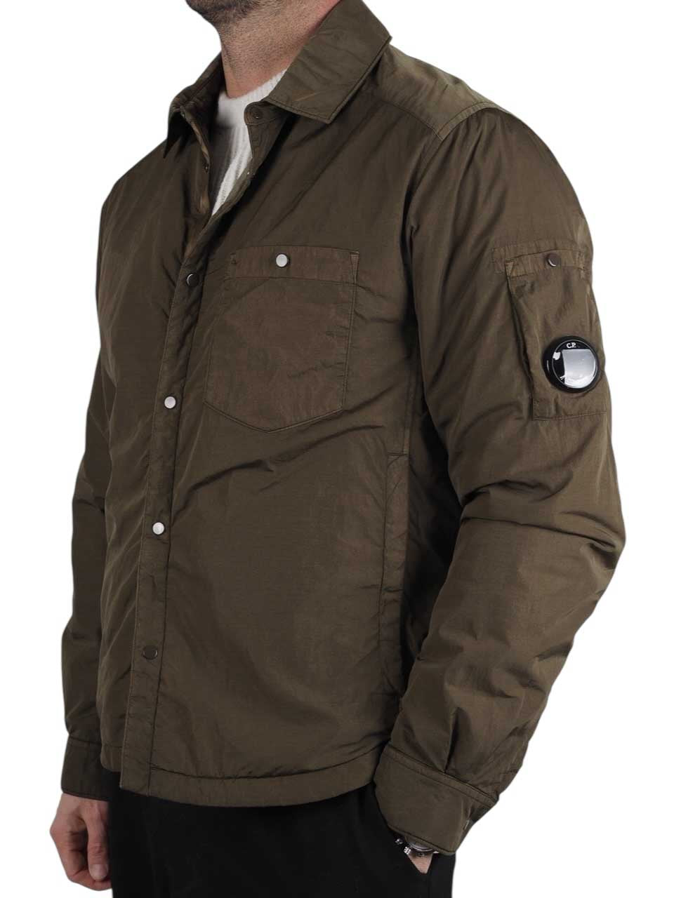 Chrome-R Lens Button Overshirt Ivy Green