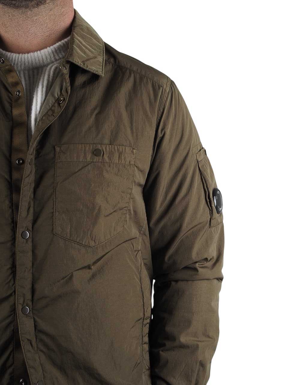 Chrome-R Lens Button Overshirt Ivy Green