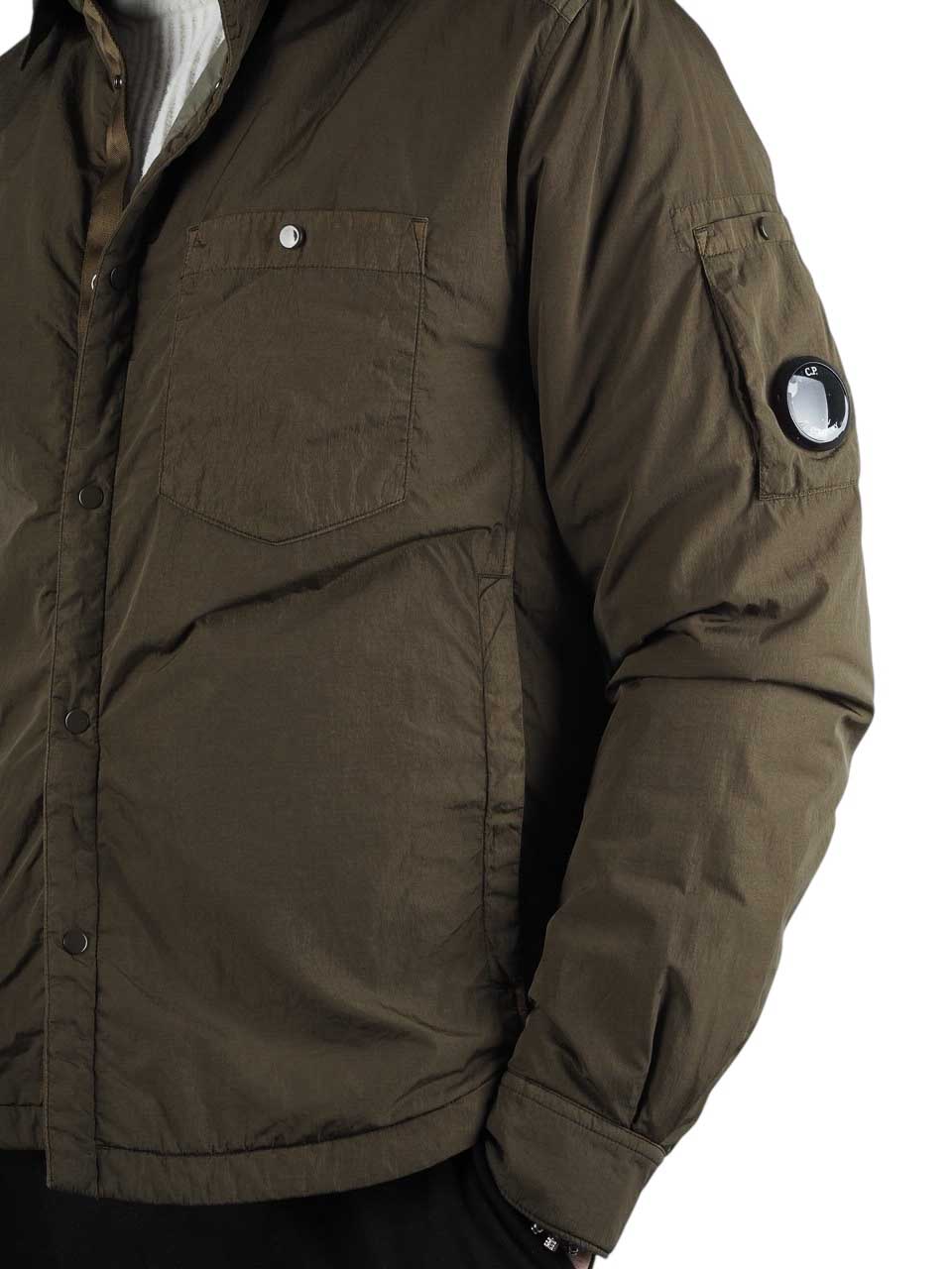 Chrome-R Lens Button Overshirt Ivy Green